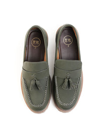 MONKSTORY Cosmopolitan Urban Tassel Loafers - Zaitun