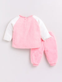 Moms Love Infant Girls Embroidered Sweatshirt With Joggers