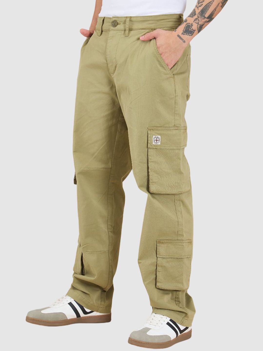 Being Human Men Relaxed Loose Fit Cargos Trousers