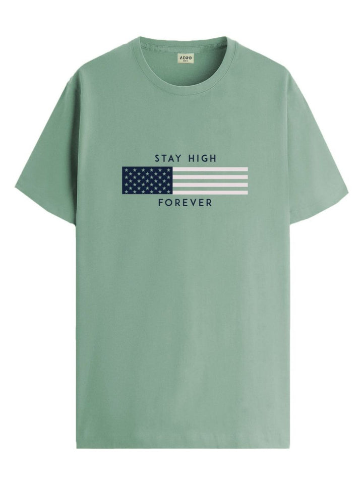 ADRO Men Graphic Printed Round Neck T-shirt