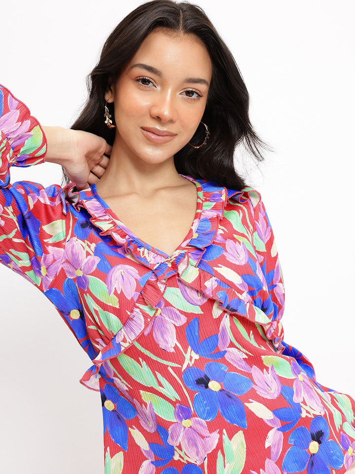 DressBerry Empire Floral Print Top