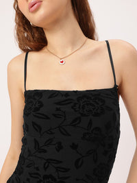 DressBerry Sunset Serenity Shoulder Straps Floral Printed Dress