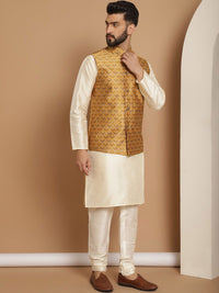 Anouk Mandarin Collar Knee Length Kurta Biasa dengan Churidar