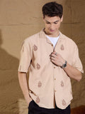 DENNISON Men Paisley Print Embroidery Oversized Shirt