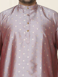 SOJANYA PLUS Ethnic Motifs Band Collar Straight Kurta With Pyjamas