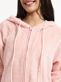 Campus Sutra Women Cotton Hooded Sweatshirt
