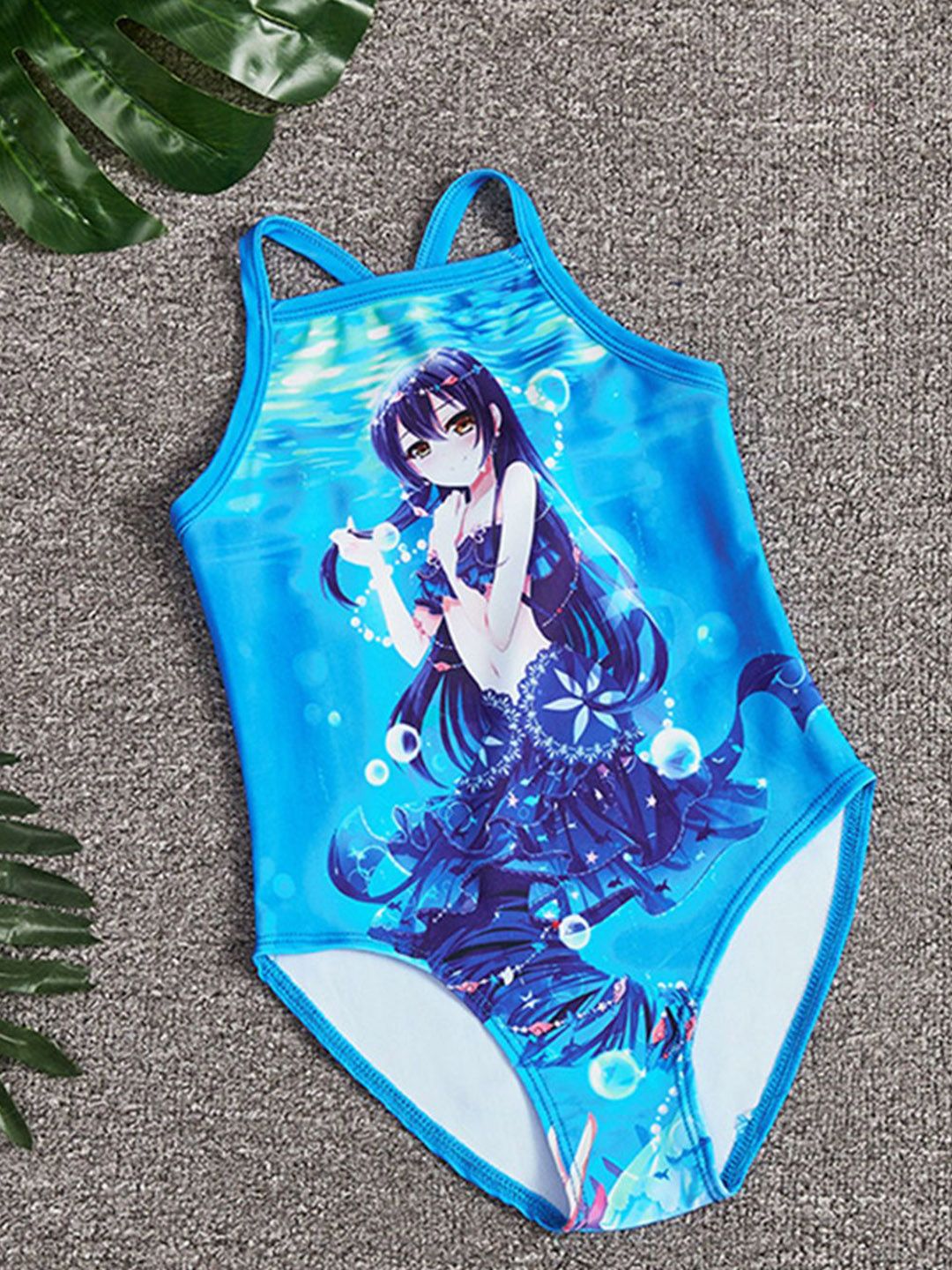YK Girls Printed Bodysuit