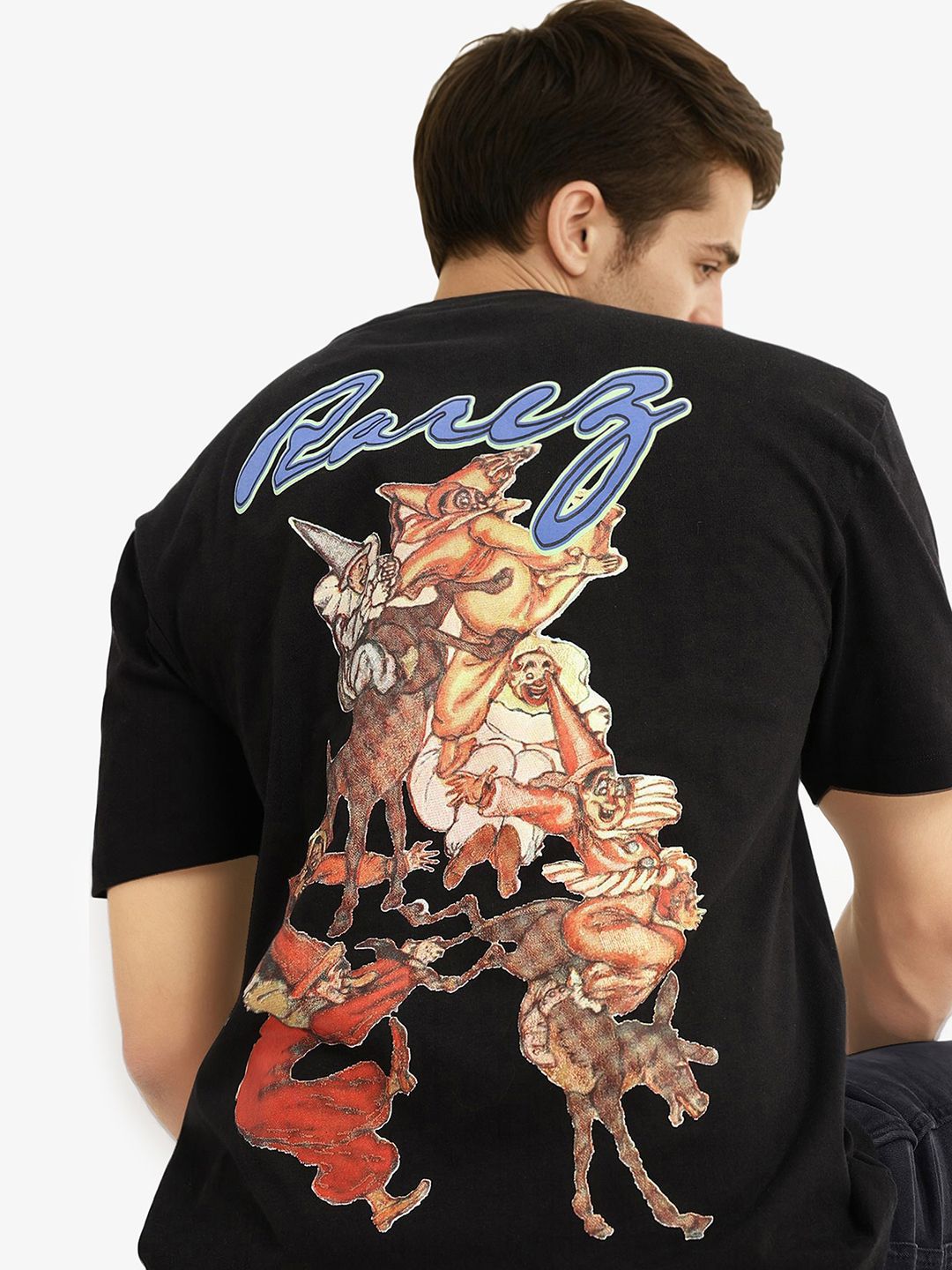 RARE RABBIT Men Printed Applique T-shirt