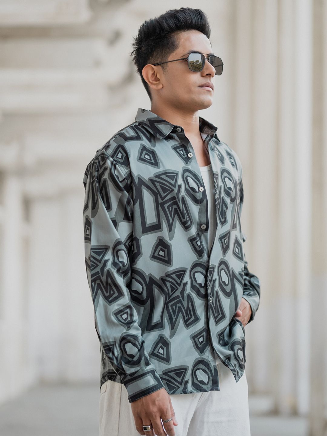 Powerlook Men Opaque Printed Casual Shirt
