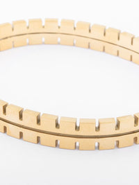 VOGUE PANASH Wanita Brass Gold-plated Bangle-Style Bracelet