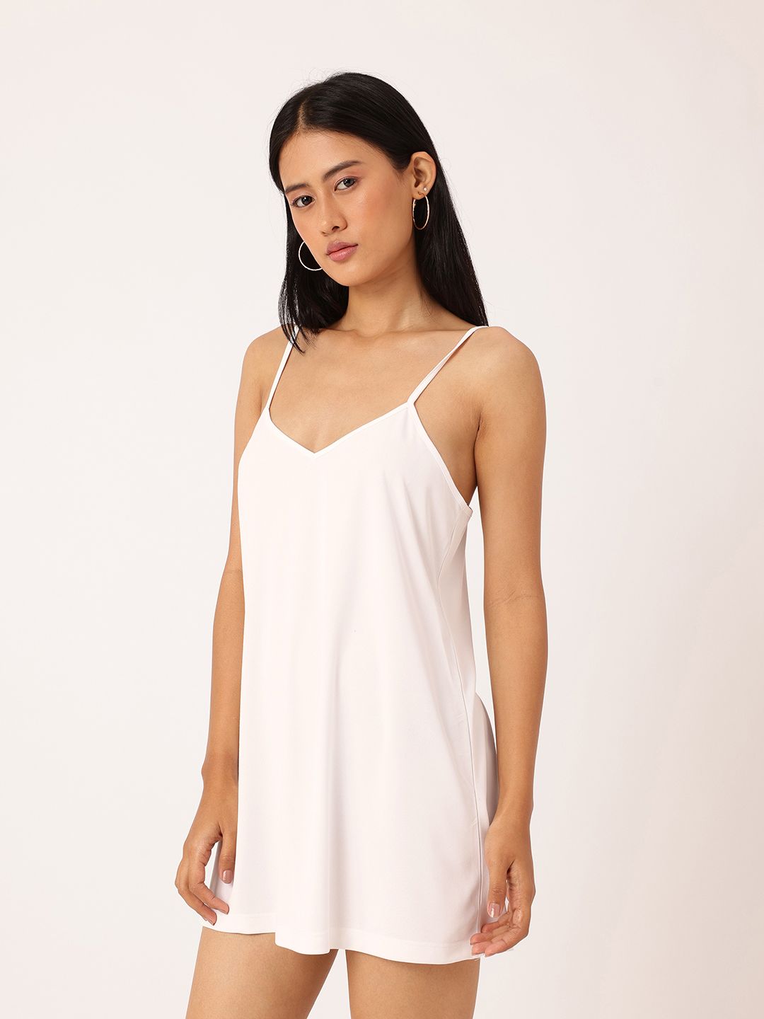 DressBerry Printed A-Line Dobby Dress With A Inner Slip
