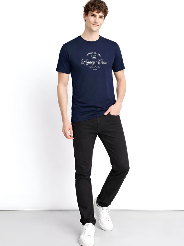 ADRO Men Typography Printed T-shirt