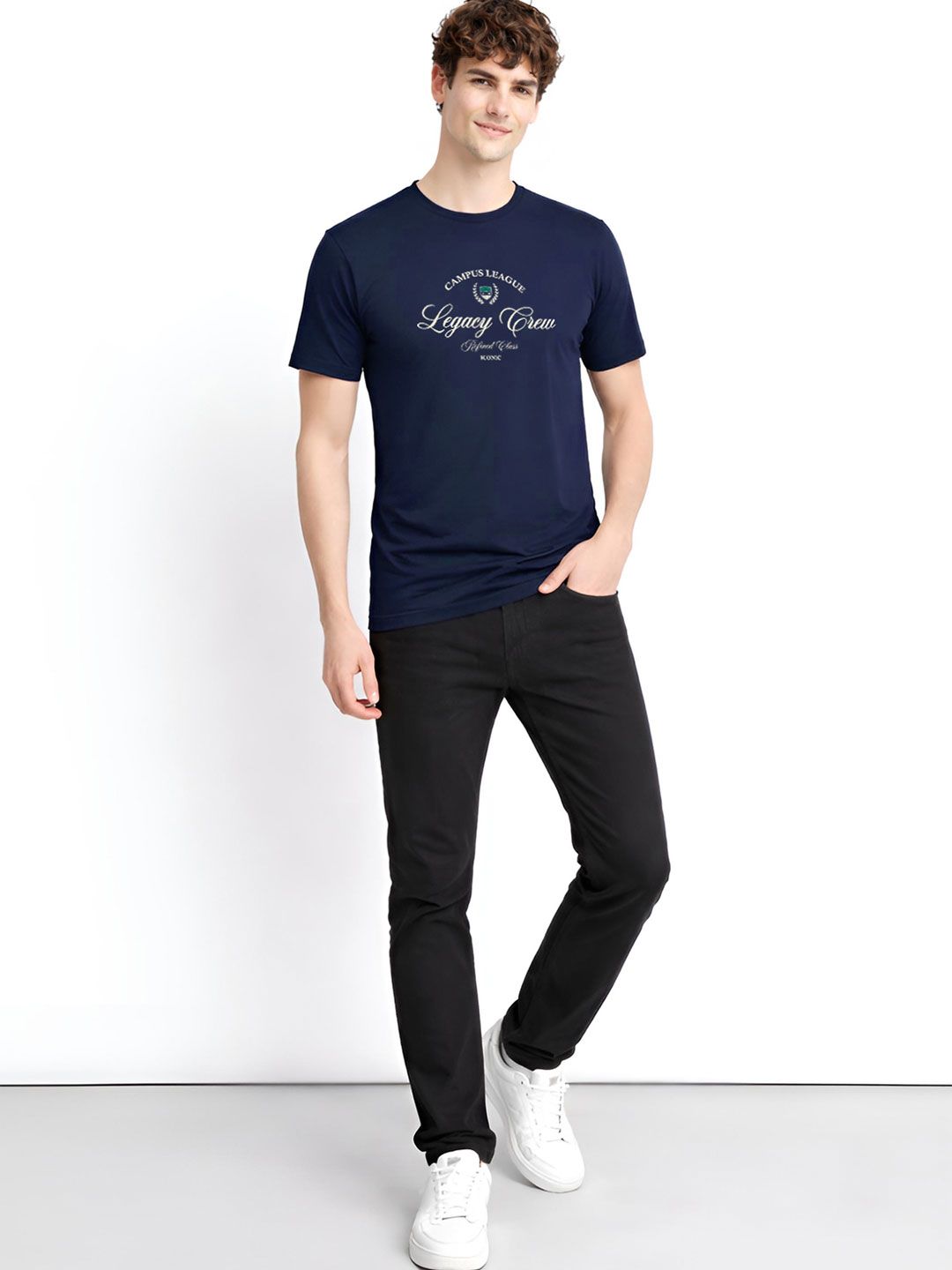ADRO Men Typography Printed T-shirt
