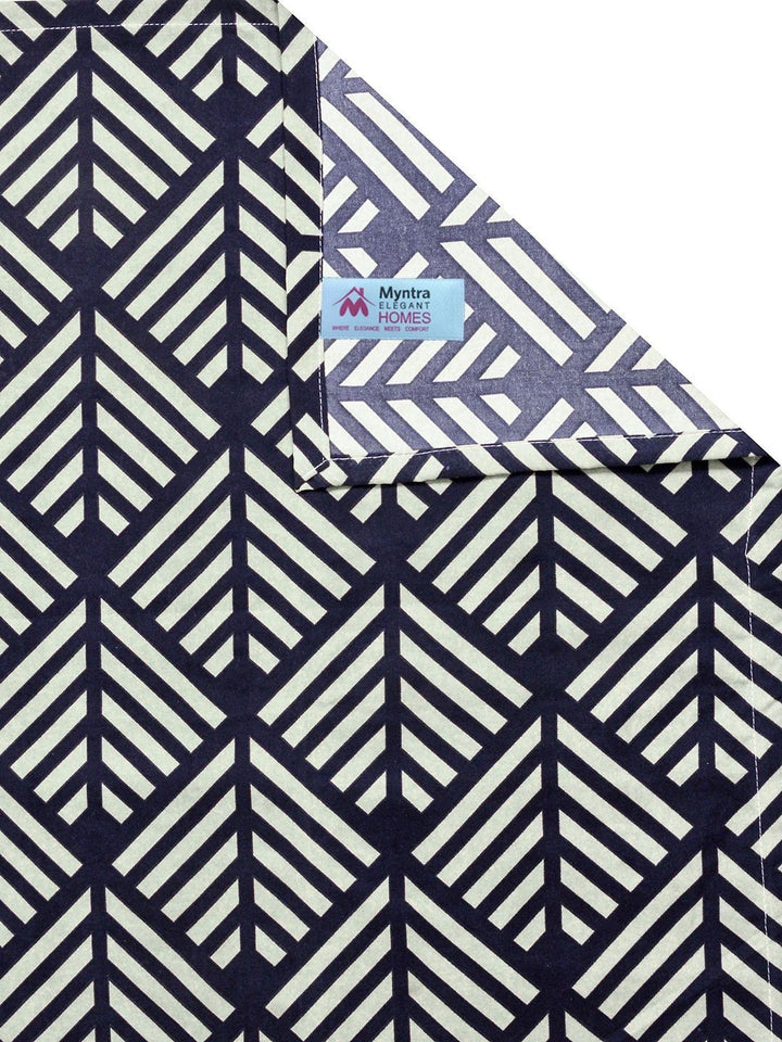 Myntra Elegant Homes Multicoloured Geometric 300 TC King Bedsheet with 2 Pillow Covers