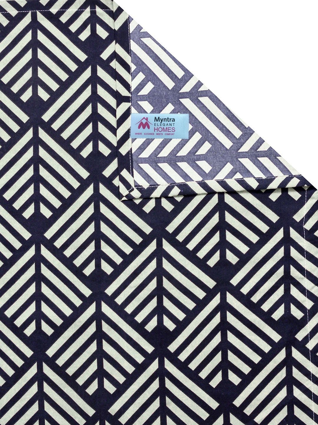 Myntra Elegant Homes Multicoloured Geometric 300 TC King Bedsheet with 2 Pillow Covers