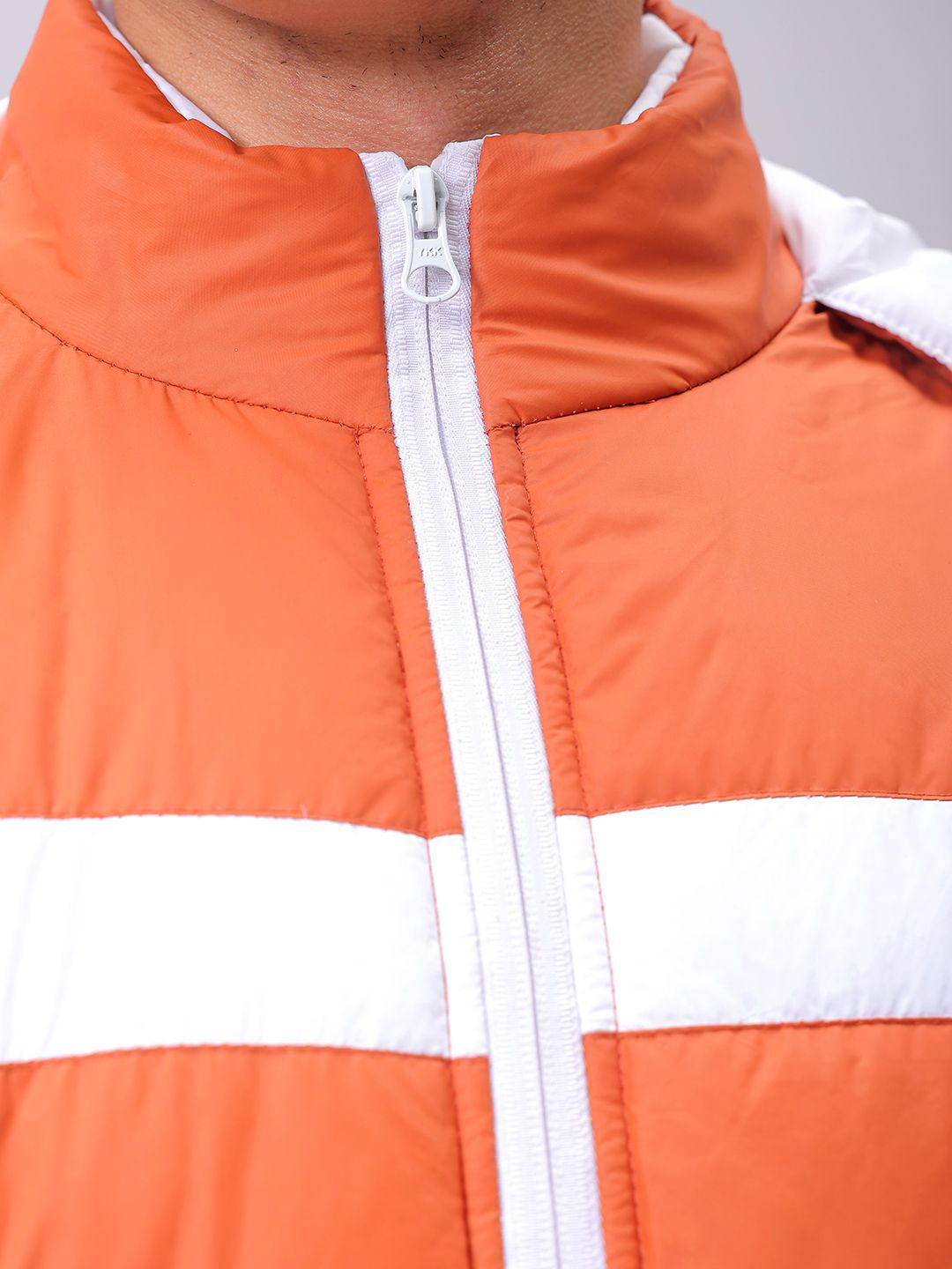The Indian Garage Co Men Hooded Striped Casual Padded Jacket