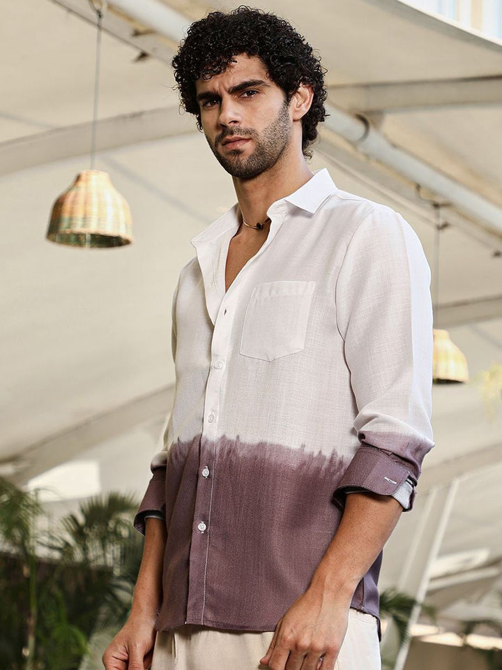 Campus Sutra Men Classic Regular Fit Spread Collar Colourblocked Casual Shirt