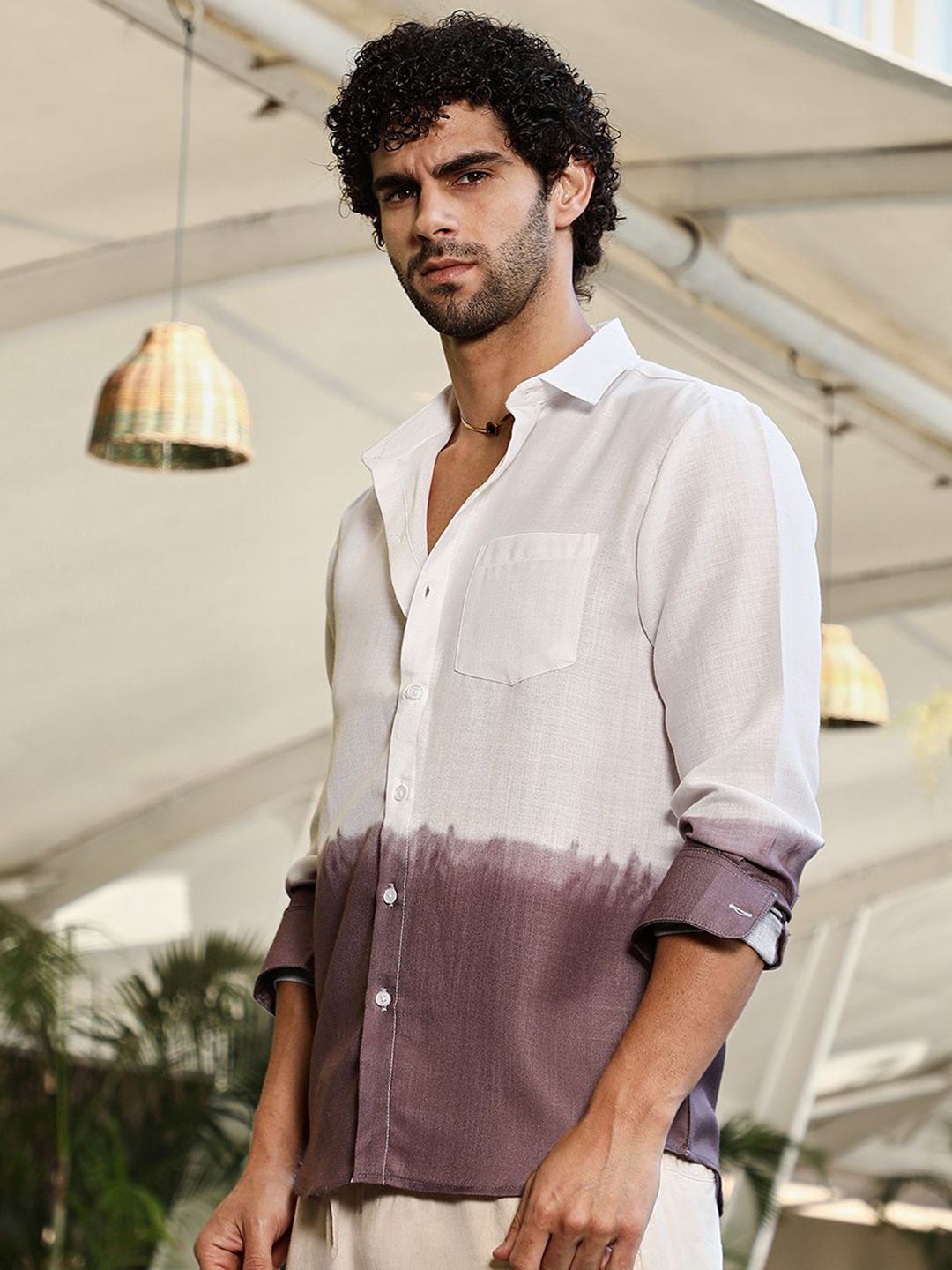 Campus Sutra Men Classic Regular Fit Spread Collar Colourblocked Casual Shirt