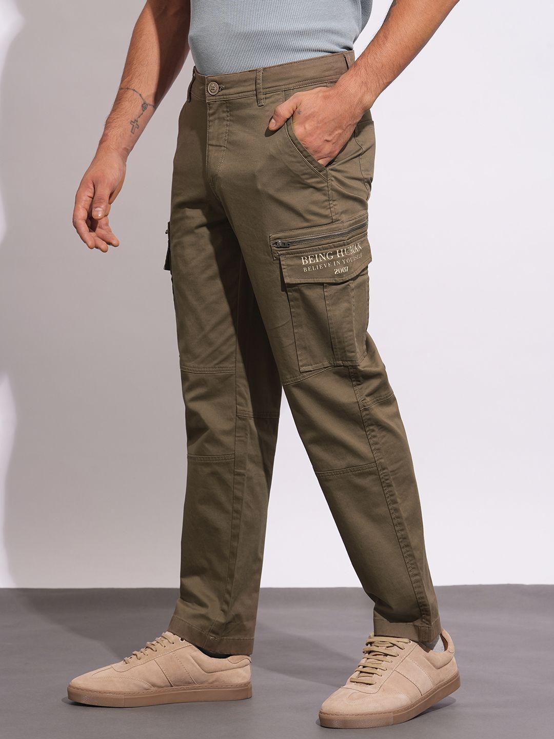 Being Human Men Classic Cargos Trousers