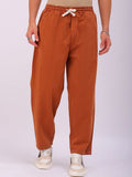 The Indian Garage Co Men Baggy Fit Cotton Elasticated Waist Jeans