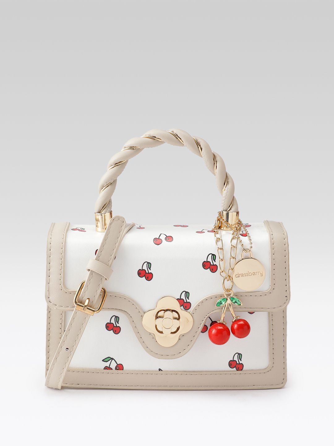 DressBerry Graphic Printed Structured Satchel Bag