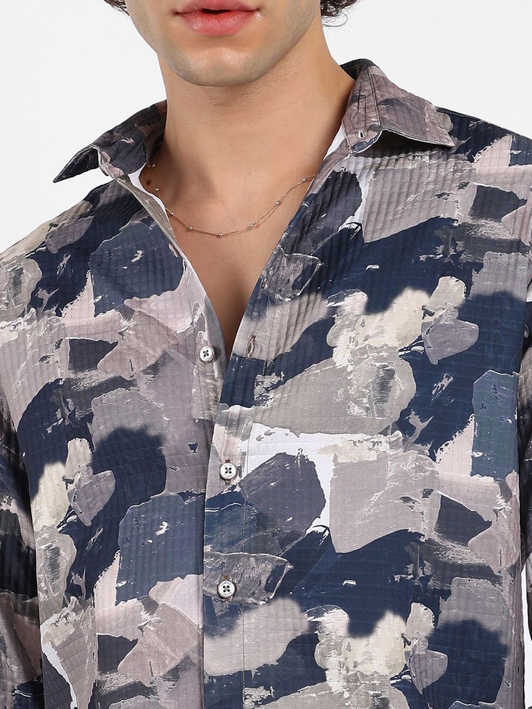 Campus Sutra Men Comfort Spread Collar Abstract Printed Casual Shirt