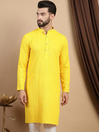 Anouk Embroidered Pure Cotton Sequinned Straight Kurta