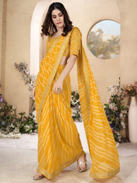 Saree mall Sequinned Embroidered Leheriya Sarees