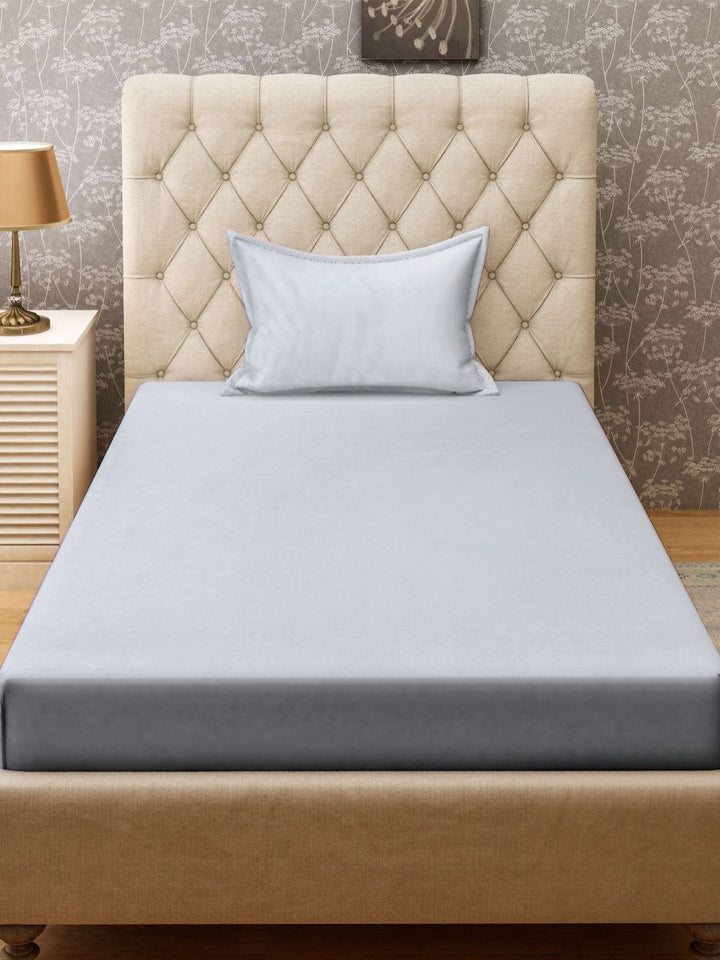 Myntra Elegant Homes Grey 300 TC Set Cadar Katil Single 2.25m x 1.50m
