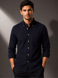 ADRO Men Standard Micro Checks Checked Semiformal Shirt