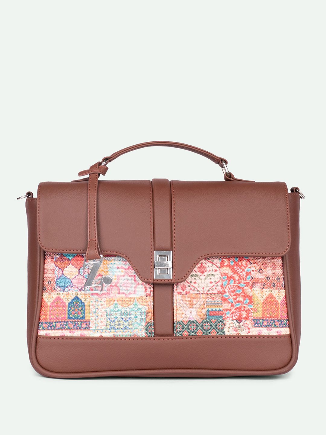 ZOUK Printed Structured Satchel