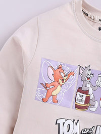 Happy Faces Boys Tom & Jerry Printed Pure Cotton T-shirt