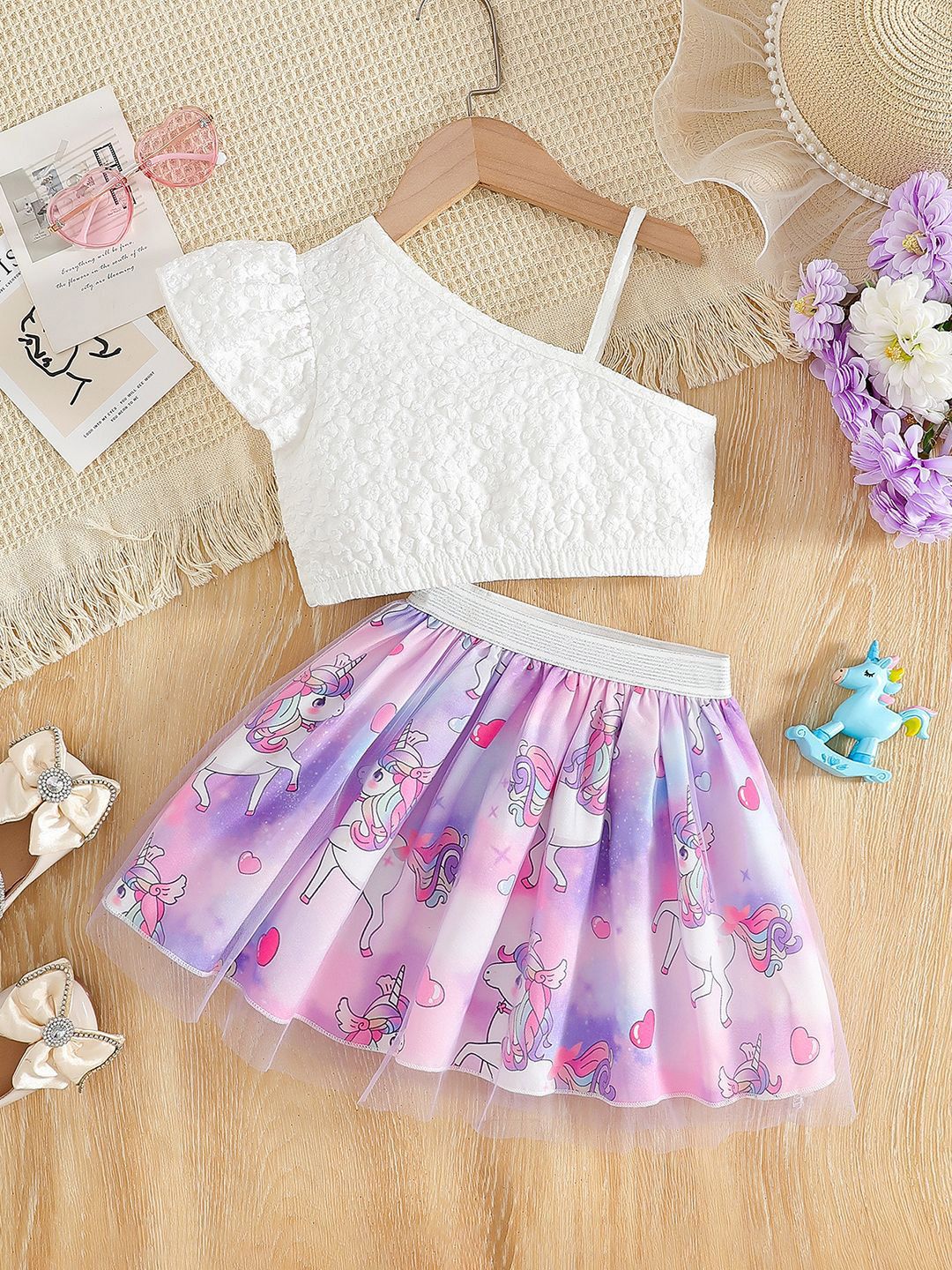 YK Girls Top with Skirt