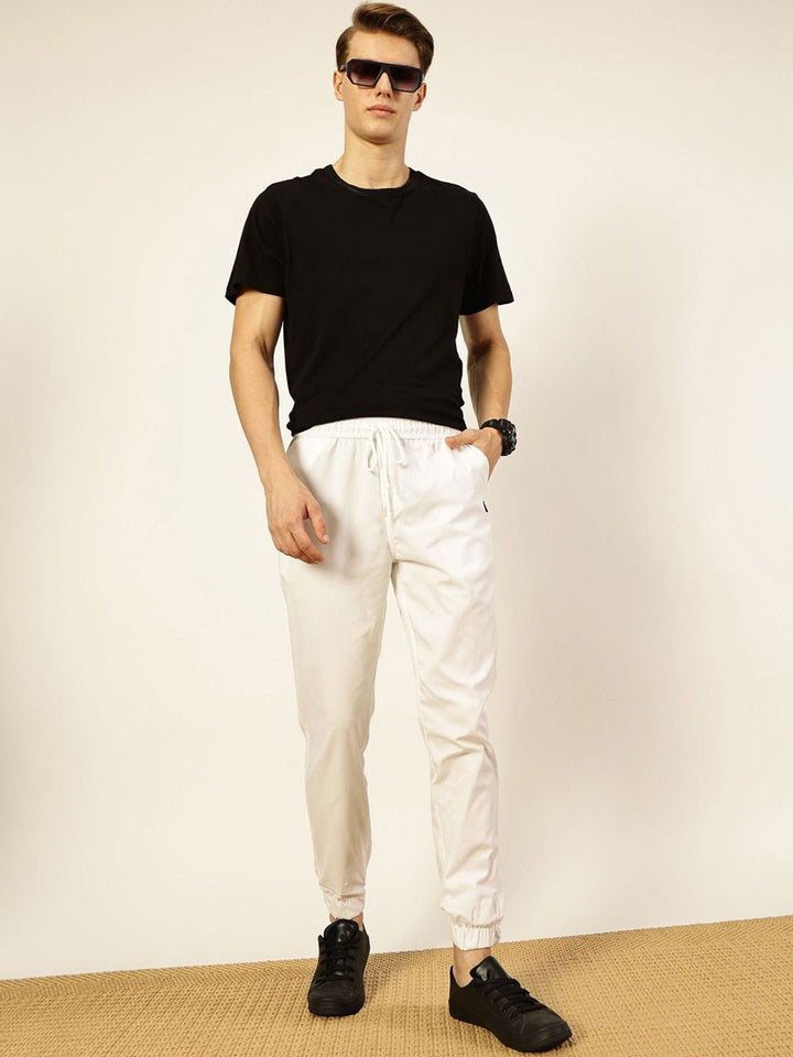 Thomas Scott Men Pure Cotton Smart Slim Fit Easy Wash Joggers Trousers