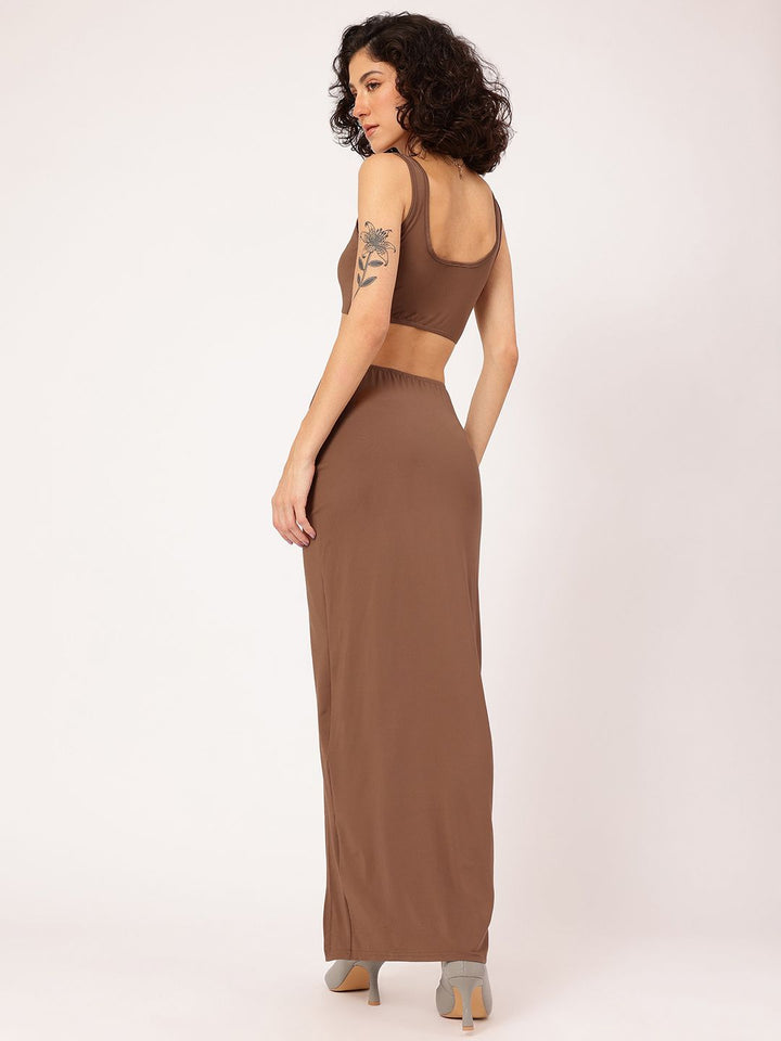DressBerry Hot Girl Summer High Slit Ruched Co-Ords