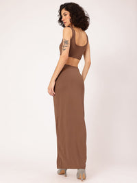 DressBerry Hot Girl Summer High Slit Ruched Co-Ords