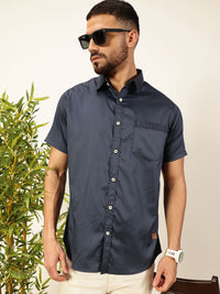 Thomas Scott Men Premium Spread Collar Micro Ditsy Printed Cotton Casual Shirt
