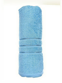 BOMBAY DYEING Flora Blue Pure Cotton 400 GSM Bath Towel