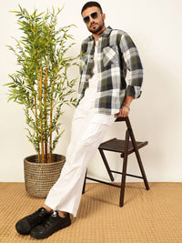 Thomas Scott Men Premium Tartan Checked Casual Shirt