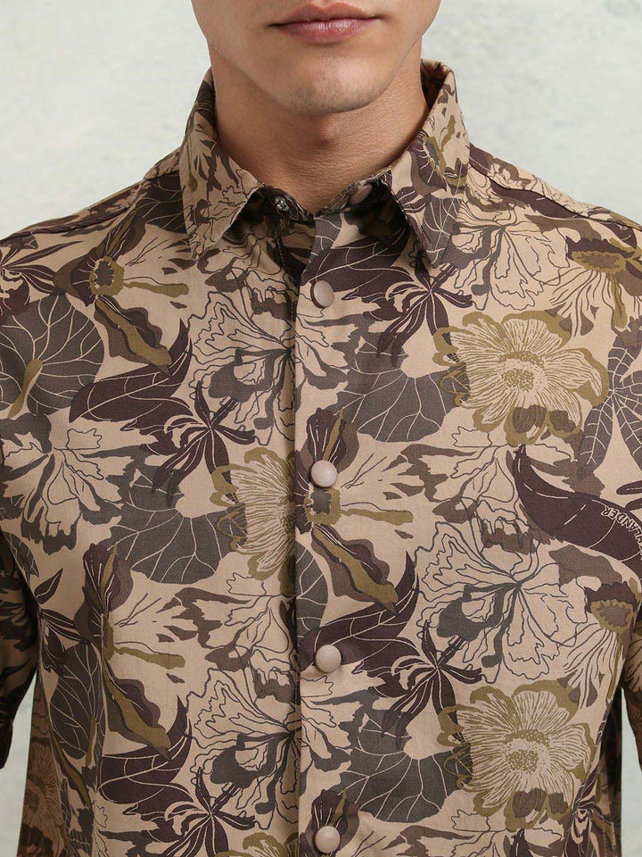 HIGHLANDER Men Printed Oversized Shirt