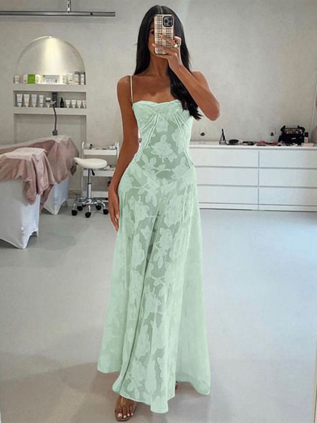 all about you Women Self Design Maxi Dress