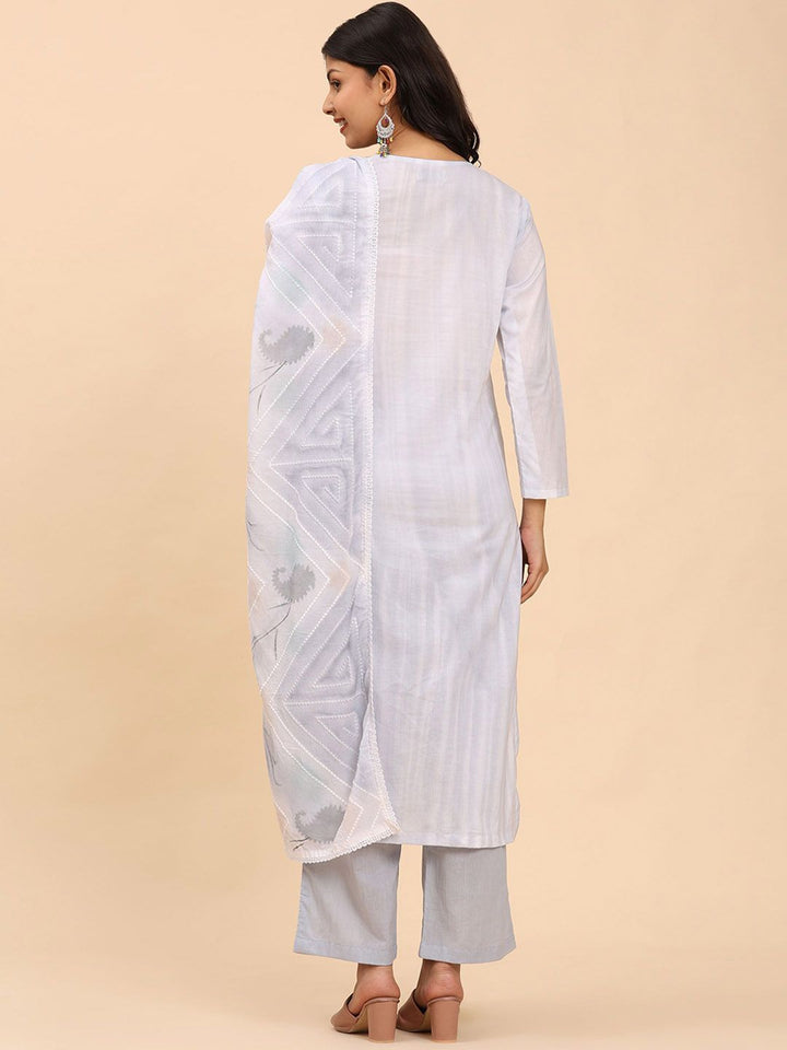 Mamicha Women Floral Printed Regular Pure Cotton Kurta with Palazzos & With Dupatta