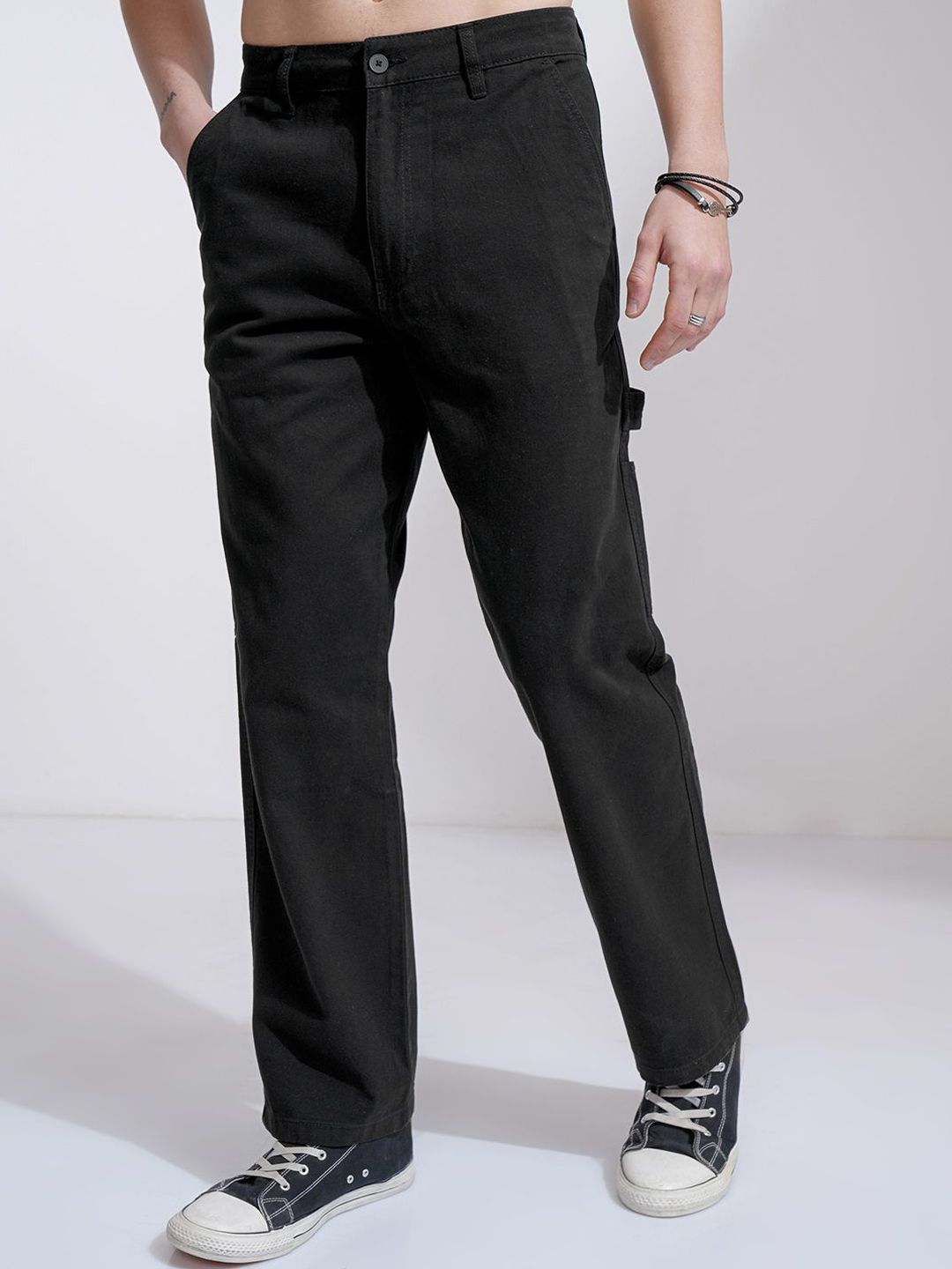 HIGHLANDER Men Cotton Carpenter Fit Cargos Trousers