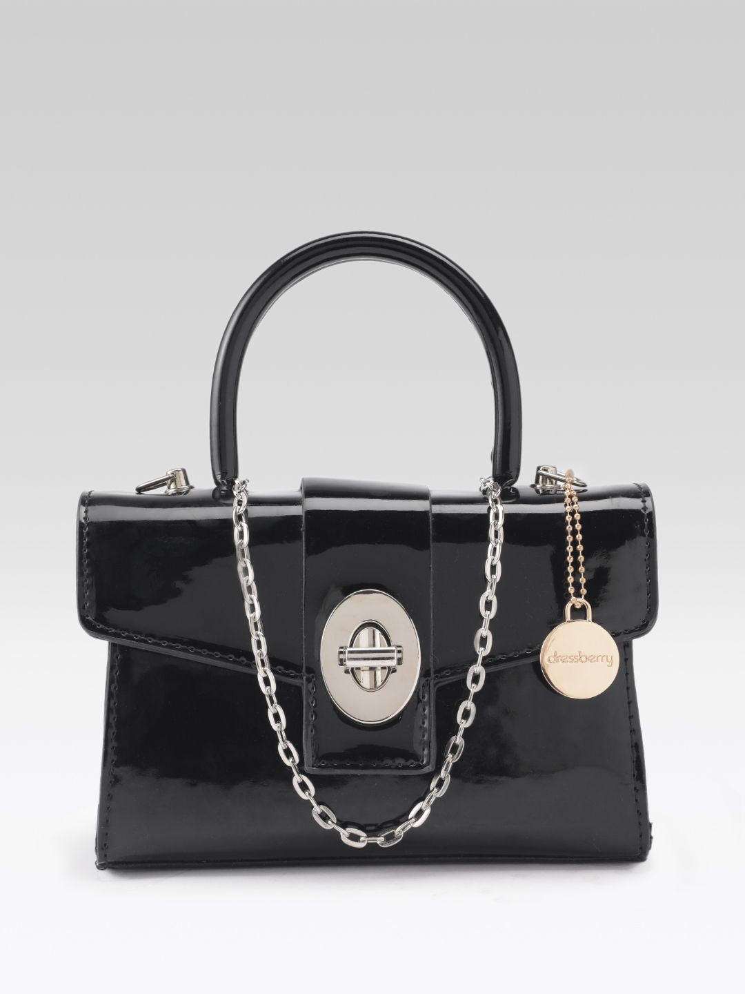 DressBerry Structured Satchel with Detachable Sling Strap