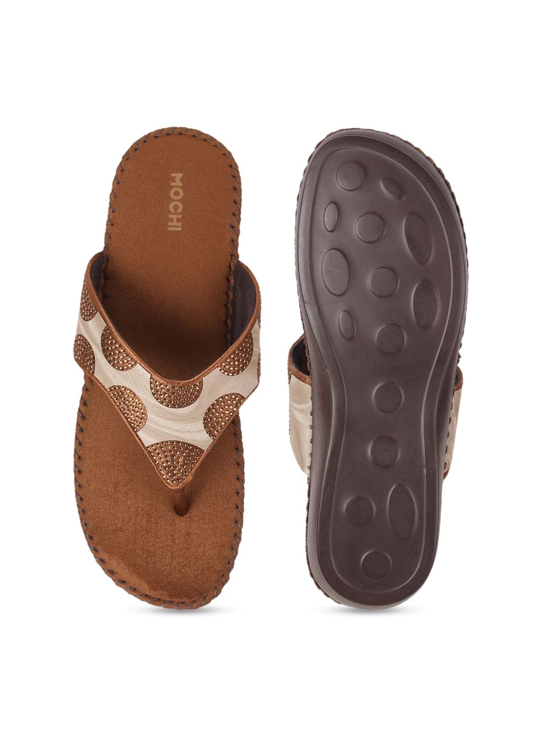 Mochi Women Open Toe Flats
