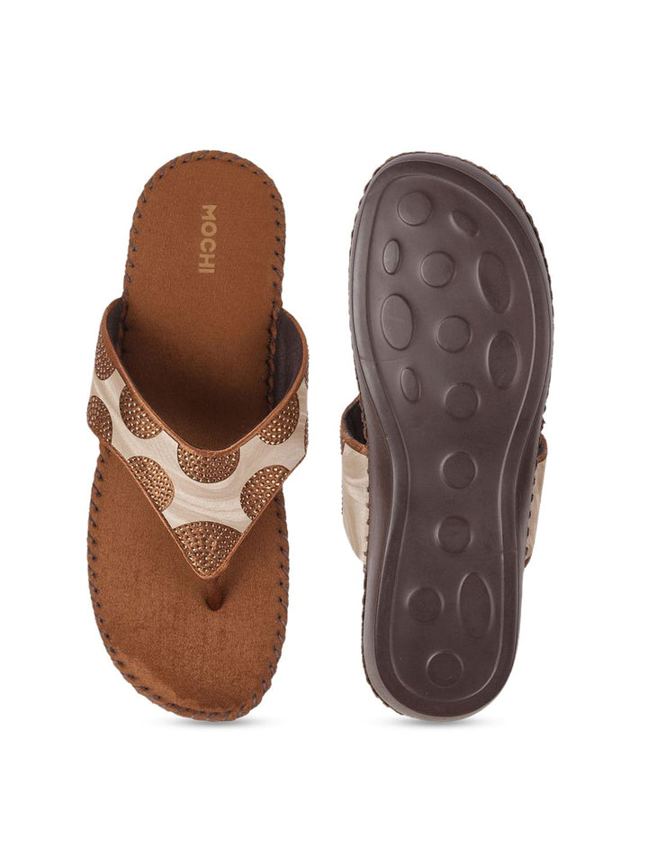 Mochi Women Open Toe Flats