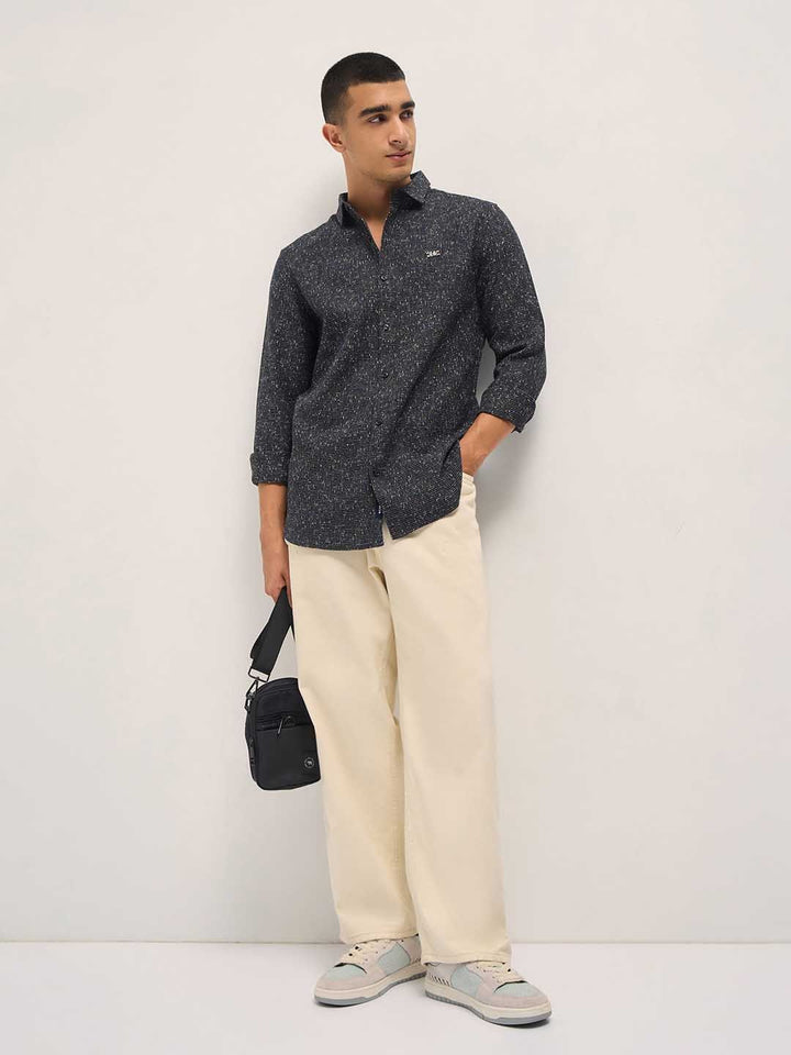 THE BEAR HOUSE Men Slim Fit Casual Shirt