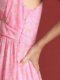 all about you Paisley Print Tiered A-Line Midi Dress