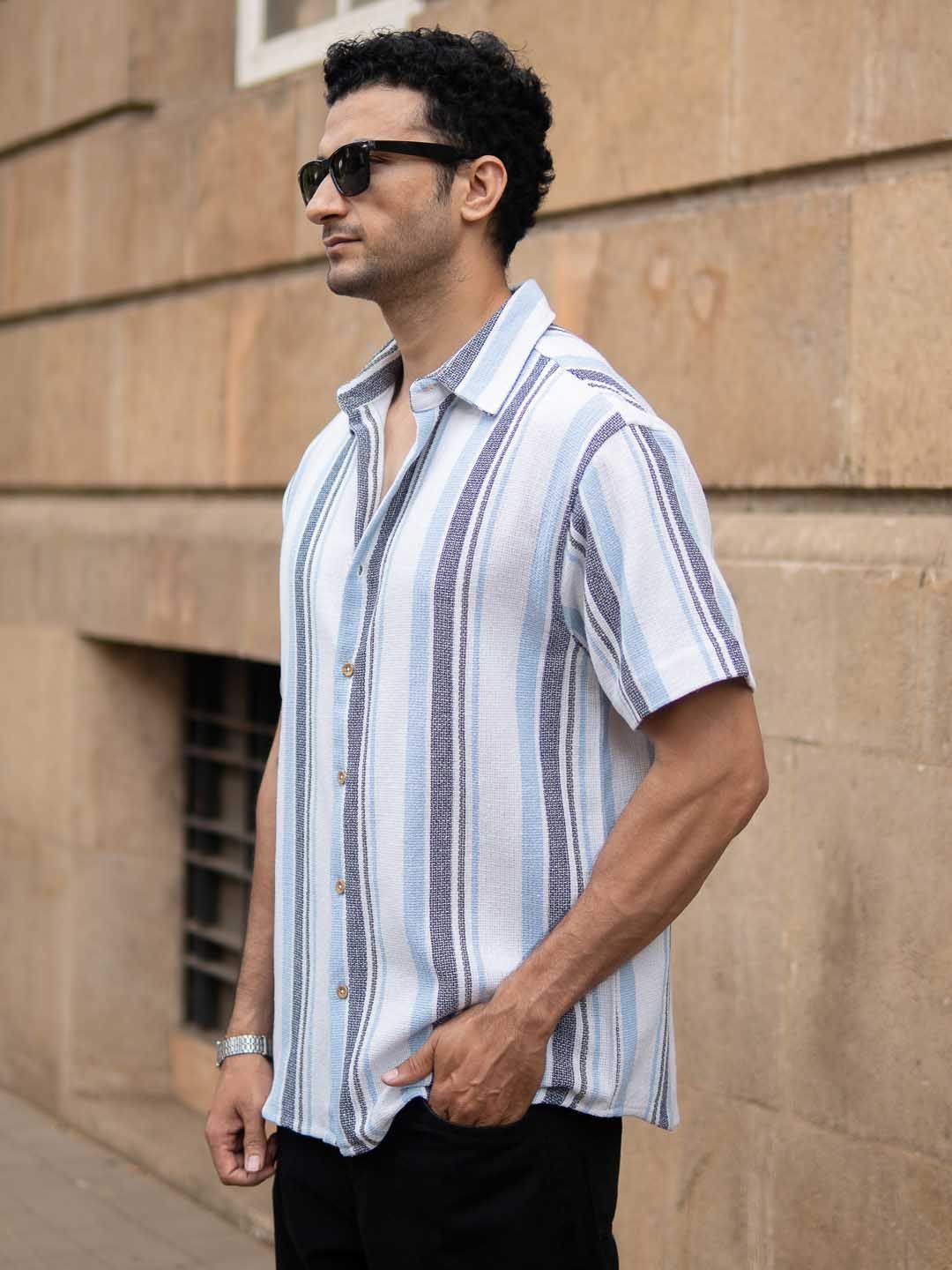 Powerlook Men Striped Casual Shirt
