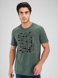SPYKAR Men Typography Applique Slim Fit T-shirt
